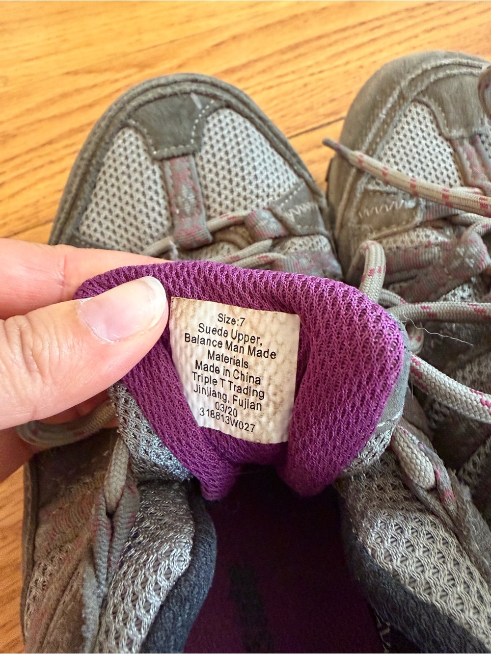 Northside Gray and Purple Women's Athletic Shoes - Picture 4 of 5